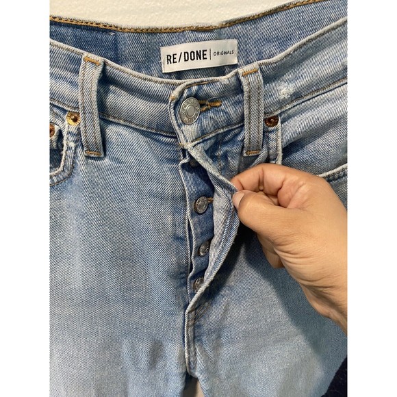 Redone 90s High Rise Ankle Crop REGAL DARK CRYSTRAL Wash Size 26 - Picture 3 of 7